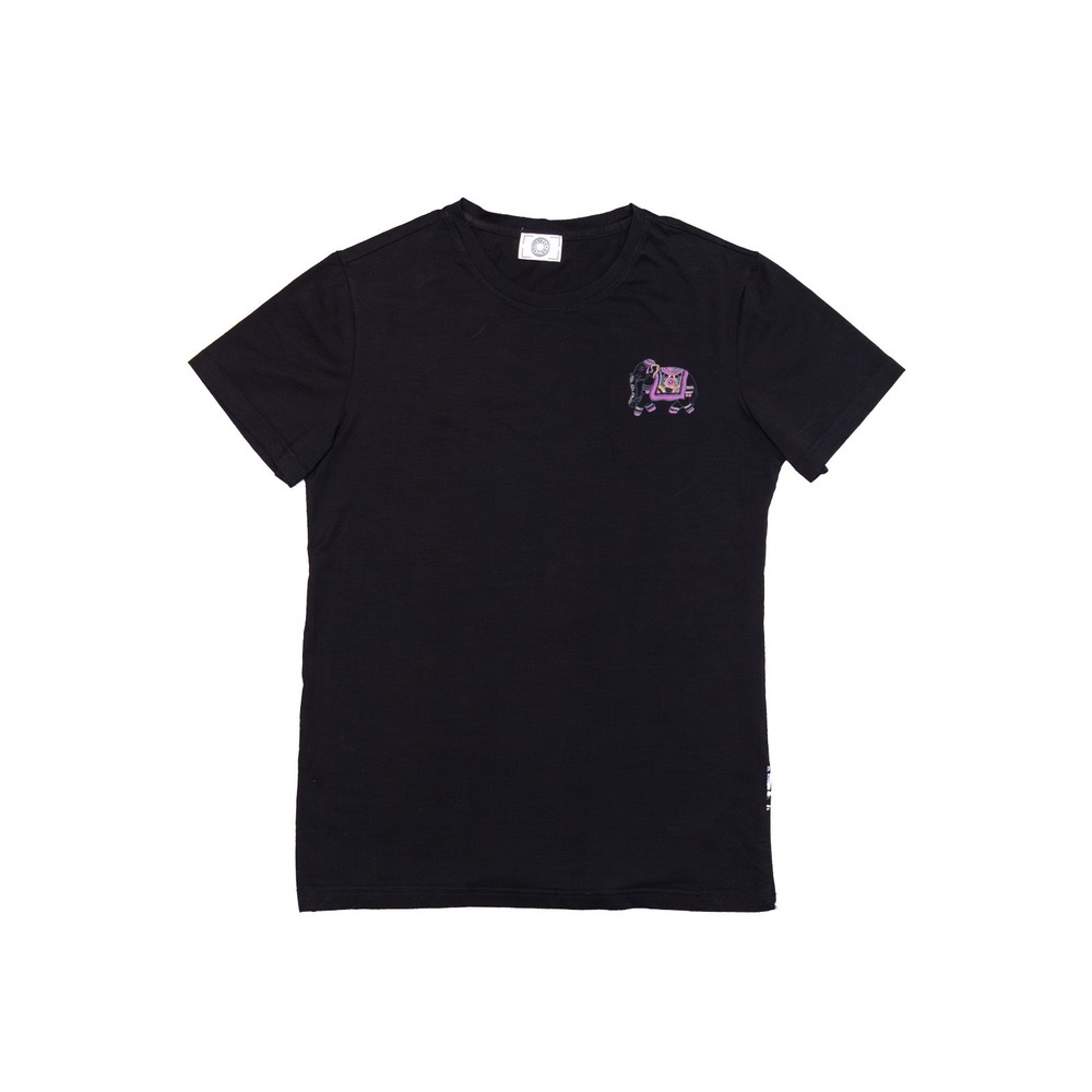 Hermès Paris Elephant Graphic Print T-Shirt Women's Black Size:‎ 36 / S Tee